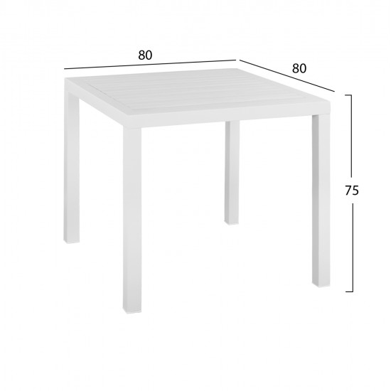 ΣΕΤ ΤΡΑΠΕΖΑΡΙΑΣ 3ΤΜΧ ΤΡΑΠ ΑΛΟΥΜΙΝΙΟΥ 80Χ80 & ΠΟΛ ΑΛΟΥΜΙΝΙΟΥ TEXTLINE ΛΕΥΚΟ HM11829
