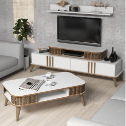 ΣΥΝΘΕΣΗ ΣΑΛΟΝΙΟΥ 2 ΤΜΧ ΛΕΥΚΟ & ΚΑΡΥΔΙ HM11848.03