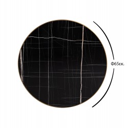 ΕΠΙΦΑΝΕΙΑ ΤΡΑΠΕΖΙΟΥ (ΚΑΠΑΚΙ) ΣΤΡΟΓΓΥΛΗ HPL BLACK MARBLE 5175 12mm Φ65 HM11699.66