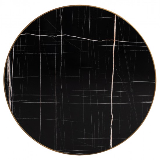 ΕΠΙΦΑΝΕΙΑ ΤΡΑΠΕΖΙΟΥ (ΚΑΠΑΚΙ) ΣΤΡΟΓΓΥΛΗ HPL BLACK MARBLE 5175 12mm Φ65 HM11699.66