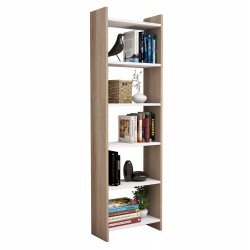 ΒΙΒΛΙΟΘΗΚΗ CLASSIKER HM9226.12 ΜΕΛΑΜΙΝΗΣ SONΟMA-ΛΕΥΚΟ 48,5x22x160Υεκ.
