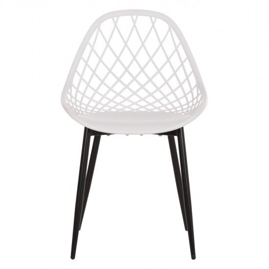 ΚΑΡΕΚΛΑ ΠΟΛΥΠΡΟΠΥΛΕΝΙΟΥ ΛΕΥΚΗ LIO ΜΕ ΜΕΤΑΛΛΙΚΑ ΠΟΔΙΑ ΜΑΥΡΑ HM9524.01 52x53x82Υ εκ.