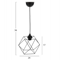 ΦΩΤΙΣΤΙΚΟ ΟΡΟΦΗΣ ΜΕΤΑΛΛΙΚΟ ΜΑΥΡΟ HM7643.01 Φ24x56Y εκ.