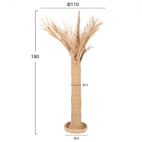 ΔΙΑΚΟΣΜΗΤΙΚΟ ΔΕΝΤΡΟ HM7871 RATTAN ΣΕ ΦΥΣΙΚΟ ΧΡΩΜΑ Φ110x180Yεκ.