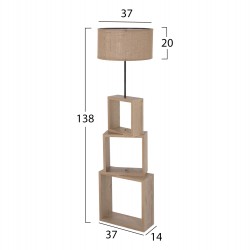 ΦΩΤΙΣΤΙΚΟ ΔΑΠΕΔΟΥ MDF ΣΟΝΑΜΑ-ΜΠΕΖ ΚΑΠΕΛΟ HM7608.03 Φ38x140Υεκ.