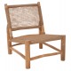 ΚΑΡΕΚΛΑ LONDER HM5986 ΞΥΛΟ TEAK ΣΕ ΦΥΣΙΚΟ ΚΑΙ ΣΥΝΘΕΤΙΚΟ RATTAN 63x77x77Υεκ.