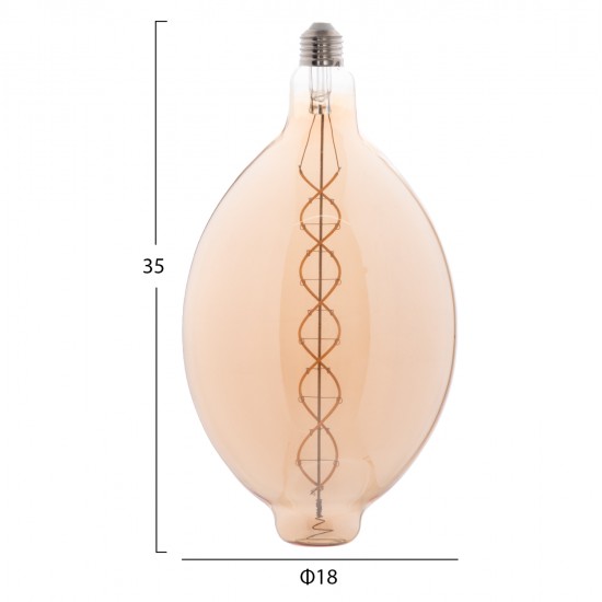 ΛΑΜΠΤΗΡΑΣ LED FILAMENT 8W E27 3000K TEA COLOR DIMMABLE HM4051.02