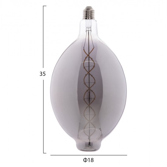 ΛΑΜΠΤΗΡΑΣ LED FILAMENT 8W E27 3000K SMOKE DIMMABLE HM4051.03