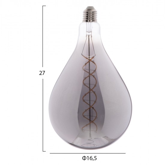 ΛΑΜΠΤΗΡΑΣ LED FILAMENT 8W E27 3000K SMOKE COLOR DIMMABLE  HM4052.03