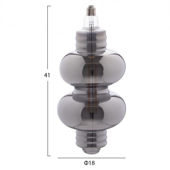 ΛΑΜΠΤΗΡΑΣ LED FILAMENT 8W E27 3000K SMOKE COLOR DIMMABLE  HM4053.03