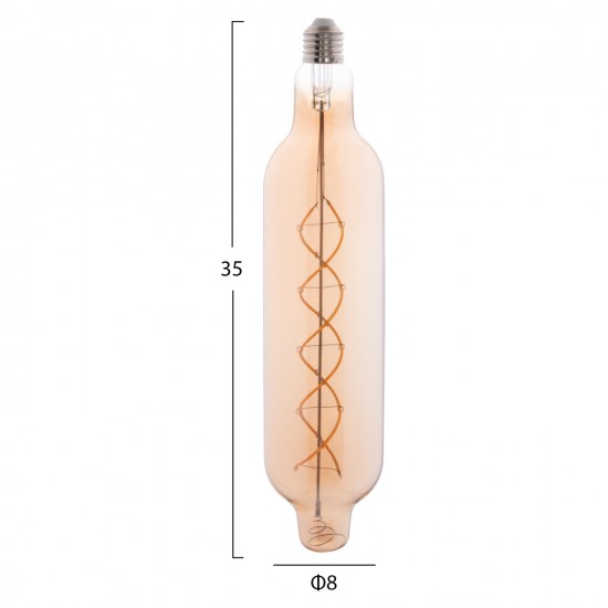 ΛΑΜΠΤΗΡΑΣ JHD-NW7775 LED FILAMENT 8W E27 3000K GOLD COLOR DIMMABLE HM4055.02