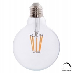 ΛΑΜΠΤΗΡΑΣ GLOBO LED FILAMENT 8W E27 3000K ΔΙΑΦΑΝΟΣ DIMMABLE HM4050.01