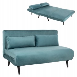 ΚΑΝΑΠΕΣ ΚΡΕΒΑΤΙ 2 ΑΤΟΜΩΝ ASMA HM3077.15 ΒΕΛΟΥΔΟ ΜΕΝΤΑ 140x80x77Yεκ.