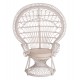 ΠΟΛΥΘΡΟΝΑ ROYAL PEACOCK HM9342.02 RATTAN ΣΕ ΛΕΥΚΟ-ΜΑΞΙΛΑΡΙ ΛΕΥΚΟ 114x72x150Yεκ.