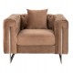 ΠΟΛΥΘΡΟΝΑ τ.CHESTERFIELD MOBAR HM3261.03 ΜΠΕΖ ΒΕΛΟΥΔΟ-ΜΕΤΑΛΛΙΚΑ ΠΟΔΙΑ 99x86,5x77Υεκ.