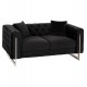 ΚΑΝΑΠΕΣ τ.CHESTERFIELD MOBAR HM3262.04 ΜΑΥΡΟ ΒΕΛΟΥΔΟ-ΜΕΤΑΛΛΙΚΑ ΠΟΔΙΑ 154x85x68Υεκ