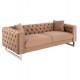 ΚΑΝΑΠΕΣ τ.CHESTERFIELD MOBAR HM3263.03 ΜΠΕΖ ΒΕΛΟΥΔΟ-ΜΕΤΑΛΛΙΚΑ ΠΟΔΙΑ 212x87x68Υεκ