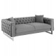 ΚΑΝΑΠΕΣ τ.CHESTERFIELD MOBAR HM3263.01 ΓΚΡΙ ΒΕΛΟΥΔΟ-ΜΕΤΑΛΛΙΚΑ ΠΟΔΙΑ 212x87x68Υεκ