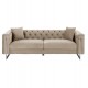 ΚΑΝΑΠΕΣ τ.CHESTERFIELD MOBAR HM3263.02 ΚΡΕΜ ΒΕΛΟΥΔΟ-ΜΕΤΑΛΛΙΚΑ ΠΟΔΙΑ 212x87x68Υεκ