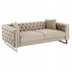 ΚΑΝΑΠΕΣ τ.CHESTERFIELD MOBAR HM3263.02 ΚΡΕΜ ΒΕΛΟΥΔΟ-ΜΕΤΑΛΛΙΚΑ ΠΟΔΙΑ 212x87x68Υεκ