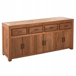 ΜΠΟΥΦΕΣ GRAYSON HM9802 ΑΝΑΚΥΚΛΩΜΕΝΟ ΞΥΛΟ TEAK ΣΕ ΦΥΣΙΚΟ 220x50x90Υεκ.
