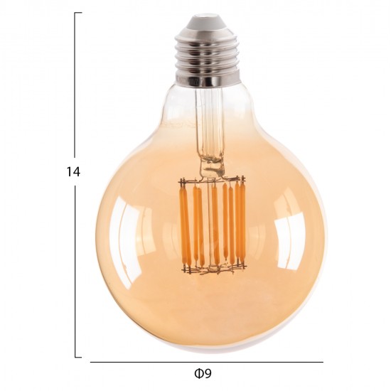 ΛΑΜΠΤΗΡΑΣ GLOBO LED FILAMENT 12W E27 3000K ΧΡΥΣΟ HM4049.02