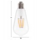 ΛΑΜΠΤΗΡΑΣ HM4188.01 LED FILAMENT 8W E27 DIMMABLE 3000K ΔΙΑΦΑΝΟΣ