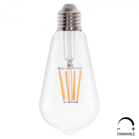 ΛΑΜΠΤΗΡΑΣ HM4188.01 LED FILAMENT 8W E27 DIMMABLE 3000K ΔΙΑΦΑΝΟΣ