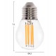 ΛΑΜΠΤΗΡΑΣ HM4046.01 LED FILAMENT 6W E27 3000K ΔΙΑΦΑΝΟ DIMMABLE