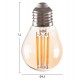 ΛΑΜΠΤΗΡΑΣ HM4046.02 LED FILAMENT 6W E27 3000K GOLD DIMMABLE