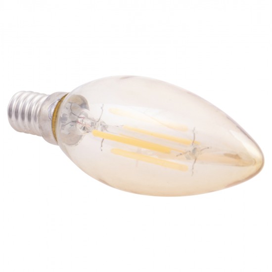 ΛΑΜΠΤΗΡΑΣ LED FILAMENT 4W E14 3000K ΧΡΥΣΟ DIMMABLE HM4048.02