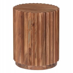 ΒΟΗΘΗΤΙΚΟ ΤΡΑΠΕΖΙ ΣΤΡΟΓΓΥΛΟ SEDGE HM9696 ΜΑΣΙΦ ΑΚΑΚΙΑ-ΦΥΣΙΚΟ ΧΡΩΜΑ Φ40x50Υεκ.