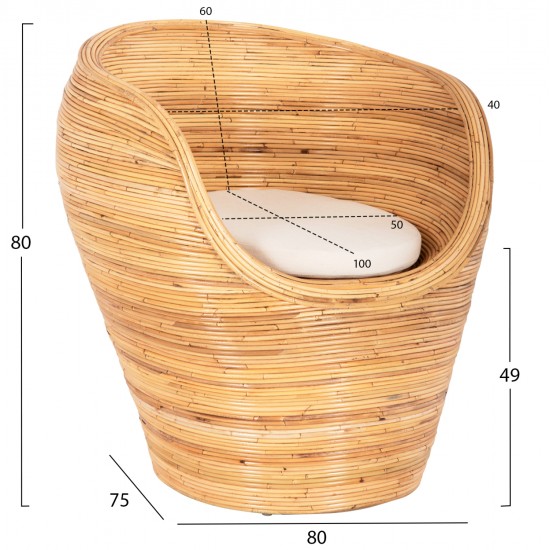 ΣΕΤ ΣΑΛΟΝΙ ΕΞΩΤ.ΧΩΡΟΥ HOMEN HM6109.03 5TMX ΦΥΣΙΚΟ RATTAN-ΓΥΑΛΙ