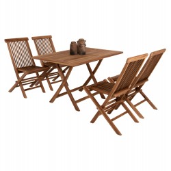 ΣΕΤ ΤΡΑΠΕΖΑΡΙΑΣ ΕΞΩΤ. ΧΩΡΟΥ 5ΤΜΧ KENDALL HM11955 ΜΑΣΙΦ ΞΥΛΟ TEAK ΦΥΣΙΚΟ
