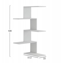 ΕΠΙΤΟΙΧΙΑ ΡΑΦΙΕΡΑ RORY HM8931.11 ΜΕΛΑΜΙΝΗ ΣΕ ΛΕΥΚΟ 22x51,5x109Υ εκ.