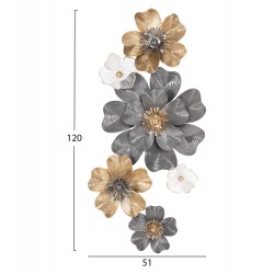 ΔΙΑΚΟΣΜΗΤΙΚΟ ΤΟΙΧΟΥ HM4214 ΜΕΤΑΛΛΟ ΣΕ ΛΕΥΚΟ-ΓΚΡΙ-ΧΡΥΣΟ 51x7,5x120εκ.