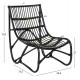 ΠΟΛΥΘΡΟΝΑ GRINN HM9815.02 ΡΑΒΔΟΙ RATTAN ΣΕ ΜΑΥΡΟ 56,5x73,5x79,5Υ εκ.