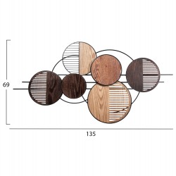 ΔΙΑΚΟΣΜΗΤΙΚΟ ΤΟΙΧΟΥ HM4216 ΜΕΤΑΛΛΟ ΣΕ ΓΗΙΝΑ ΧΡΩΜΑΤΑ 135x69 εκ.