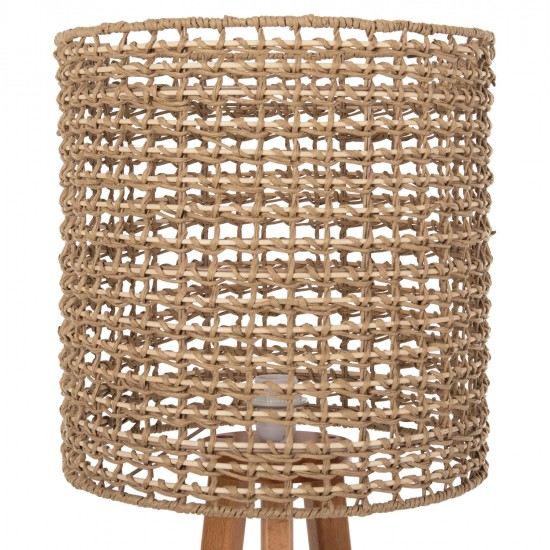 ΕΠΙΔΑΠΕΔΙΟ ΦΩΤΙΣΤΙΚΟ HM4351 RUBBERWOOD-RATTAN-PAPER ROPE ΣΕ ΦΥΣΙΚΟ Φ36x149,5Υεκ.