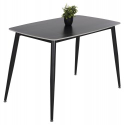ΤΡΑΠΕΖΙ RAVEN HM9854.02 ΚΕΡΑΜΙΚΟ TOP ΜΑΥΡΟ ΜΑΡΜΑΡΟ-ΜΑΥΡΟ ΜΕΤΑΛΛΟ 120x70x73Υεκ.