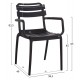 ΠΟΛΥΘΡΟΝΑ ΠΟΛΥΠΡΟΠΥΛΕΝΙΟΥ PHILLY HM6123.02 ΜΑΥΡΟ 58.5x49x83.5Υεκ.