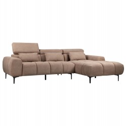 ΚΑΝΑΠΕΣ ΔΕΞΙΑ ΓΩΝΙΑ DIVYA HM3267.01R ΣΥΝΘ.SUEDE ΑΝΟΙΧΤΟ ΚΑΦΕ 264x175x99Υεκ.