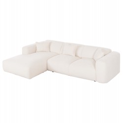 ΚΑΝΑΠΕΣ ΓΩΝΙΑ (ΑΡΙΣΤΕΡΗ) BRICKEN HM3275.02L ΛΕΥΚΟ ΥΦΑΣΜΑ 110-282x98-160x72Υεκ.