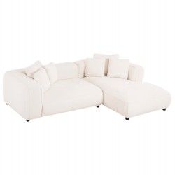 ΚΑΝΑΠΕΣ ΓΩΝΙΑ (ΔΕΞΙΑ) 3-ΘΕΣΙΟΣ GRACE HM3280.02R ΛΕΥΚΟ ΥΦΑΣΜΑ 252x160x70-90Υεκ