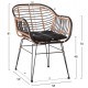 ΠΟΛΥΘΡΟΝΑ ALLEGRA HM5663.11 ΜΕΤΑΛ.ΣΚΕΛΕΤΟΣ-P.E.RATTAN ΜΠΕΖ-ΜΑΥΡΟ 58x59x81Υεκ