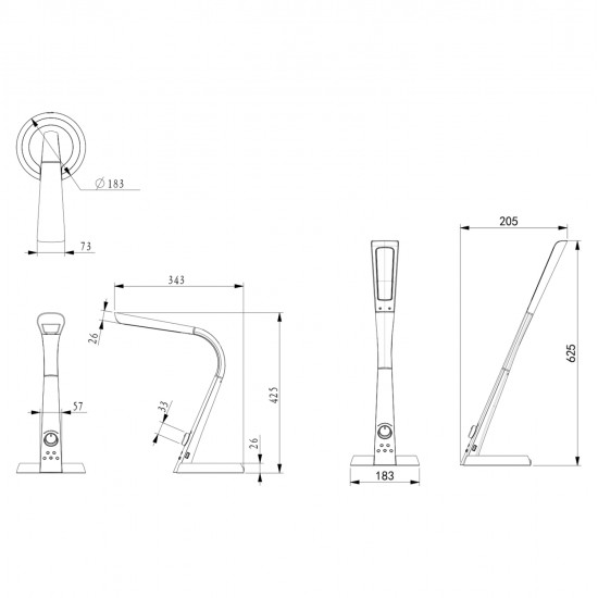 ΦΩΤΙΣΤΙΚΟ ΓΡΑΦΕΙΟΥ LED BLAIN PRO HM4451.09 ΧΡΥΣΟ-ΛΕΥΚΟ ΧΡΩΜΑ 34,3x18,3x42,5Υεκ.