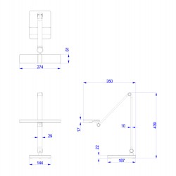 ΦΩΤΙΣΤΙΚΟ ΓΡΑΦΕΙΟΥ LED BLAIN PRO HM4461.08 ΑΣΗΜΙ ΜΑΤ ABS 35x43,9Υεκ.