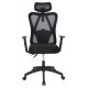 ΚΑΡΕΚΛΑ ΓΡΑΦΕΙΟΥ MEXER HM1195.01 ΜΑΥΡΟ MESH-PP ΒΑΣΗ 68x70x136Υεκ.