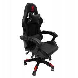 ΠΟΛΥΘΡΟΝΑ GAMING DARREN HM1203.01 ΜΑΥΡΟ-ΚΟΚΚΙΝΟ PVC & NYLON 58.5x100x120Υεκ.