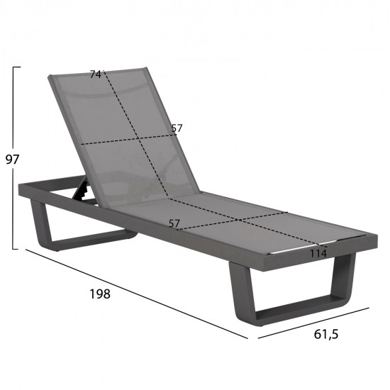 ΞΑΠΛΩΣΤΡΑ ΑΛΟΥΜΙΝΙΟΥ ΜΕ ΥΦΑΣΜΑ TESLIN RICKON HM6292.01 ΣΕ ΓΚΡΙ 198x61,5x97Υεκ. ΞΑΠΛΩΣΤΡΑ ΑΛΟΥΜΙΝΙΟΥ ΜΕ ΥΦΑΣΜΑ TESLIN RICKON HM6292.01 ΣΕ ΓΚΡΙ 198x61,5x97Υεκ.